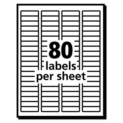 Ecofriendly Mailing Labels, Inkjet/laser Printers, 0.5 X 1.75, White, 80/sheet, 100 Sheets/pack