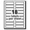 Extra-large Trueblock File Folder Labels With Sure Feed Technology, 0.94 X 3.44, White, 18/sheet, 25 Sheets/pack