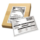 Shipping Labels With Paper Receipt And Trueblock Technology, Inkjet/laser Printers, 5.06 X 7.63, White, 50/pack