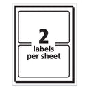 Printable Adhesive Name Badges, 3.38 X 2.33, Red Border, 100/pack