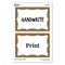 Printable Adhesive Name Badges, 3.38 X 2.33, Gold Border, 100/pack