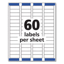 Easy Peel White Address Labels W/ Sure Feed Technology, Laser Printers, 0.66 X 1.75, White, 60/sheet, 100 Sheets/pack