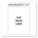 Shipping Labels With Trueblock Technology, Laser Printers, 8.5 X 11, White, 100/box