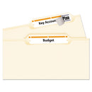 Permanent Trueblock File Folder Labels With Sure Feed Technology, 0.66 X 3.44, White, 30/sheet, 25 Sheets/pack