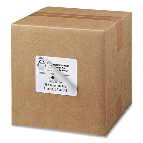 Shipping Labels W/ Trueblock Technology, Laser Printers, 3.33 X 4, White, 6/sheet, 25 Sheets/pack