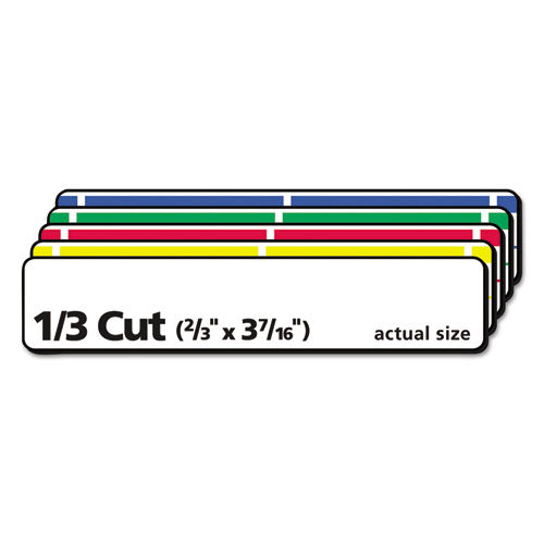 Permanent Trueblock File Folder Labels With Sure Feed Technology, 0.66 X 3.44, White, 30/sheet, 25 Sheets/pack