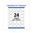 Permanent Laser Print-to-the-edge Id Labels W/surefeed, 1.66" Dia, White, 600/pk