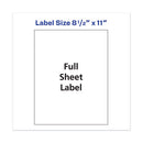 Copier Mailing Labels, Copiers, 8.5 X 11, White, 100/box