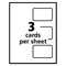 Laminated Laser/inkjet Id Cards, 2 1/4 X 3 1/2, White, 30/box