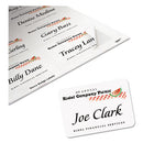 Flexible Adhesive Name Badge Labels, 3.38 X 2.33, White, 400/box