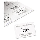 Flexible Adhesive Name Badge Labels, 3.38 X 2.33, White, 400/box