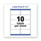 Waterproof Shipping Labels With Trueblock And Sure Feed, Laser Printers, 2 X 4, White, 10/sheet, 50 Sheets/pack