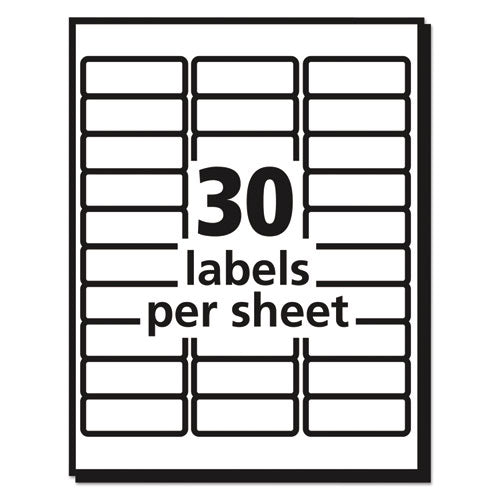 Matte Clear Easy Peel Mailing Labels W/ Sure Feed Technology, Laser Printers, 1 X 2.63, Clear, 30/sheet, 25 Sheets/box