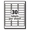 Matte Clear Easy Peel Mailing Labels W/ Sure Feed Technology, Laser Printers, 1 X 2.63, Clear, 30/sheet, 50 Sheets/box