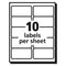 Matte Clear Easy Peel Mailing Labels W/ Sure Feed Technology, Laser Printers, 2 X 4, Clear, 10/sheet, 50 Sheets/box