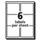 Matte Clear Easy Peel Mailing Labels W/ Sure Feed Technology, Laser Printers, 3.33 X 4, Clear, 6/sheet, 50 Sheets/box