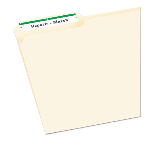 Permanent Trueblock File Folder Labels With Sure Feed Technology, 0.66 X 3.44, White, 30/sheet, 50 Sheets/box