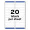 Easy Peel White Address Labels W/ Sure Feed Technology, Laser Printers, 1 X 4, White, 20/sheet, 250 Sheets/box