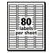 White Address Labels W/ Sure Feed Technology For Laser Printers, Laser Printers, 0.5 X 1.75, White, 80/sheet, 250 Sheets/box