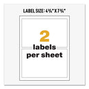 Ultraduty Ghs Chemical Waterproof And Uv Resistant Labels, 4.75 X 7.75, White, 2/sheet, 50 Sheets/box
