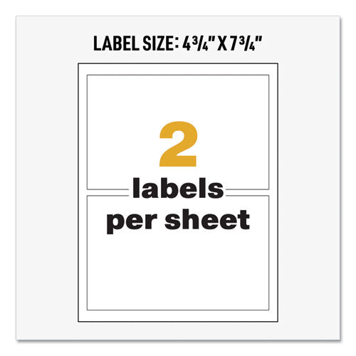 Ultraduty Ghs Chemical Waterproof And Uv Resistant Labels, 4.75 X 7.75, White, 2/sheet, 50 Sheets/box