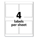Ultraduty Ghs Chemical Waterproof And Uv Resistant Labels, 4 X 4, White, 4/sheet, 50 Sheets/pack