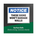 Surface Safe Removable Label Safety Signs, Inkjet/laser Printers, 3.5 X 5, White, 4/sheet, 15 Sheets/pack