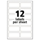 Durable Permanent Multi-surface Id Labels, Inkjet/laser Printers, 0.75 X 1.75, White, 12/sheet, 10 Sheets/pack