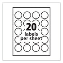 Round Print-to-the Edge Labels With Surefeed And Easypeel, 1.67" Dia, Glossy Clear, 500/pk