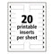 The Mighty Badge Name Badge Inserts, 1 X 3, Clear, Laser, 20/sheet, 5 Sheets/pack