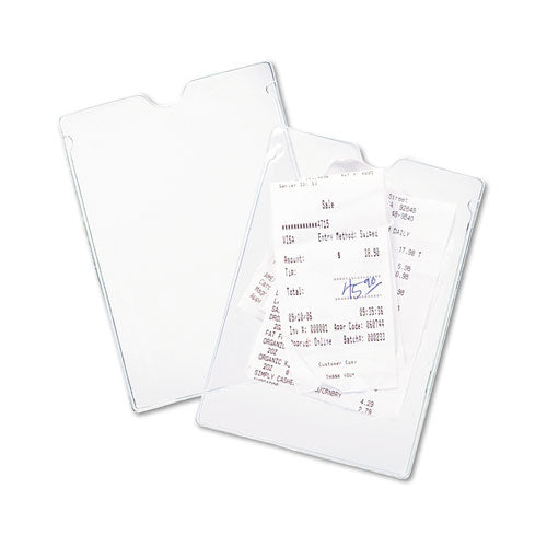 Top-load Clear Vinyl Envelopes W/thumb Notch, 4 X 6, Clear, 10/pack