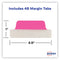 Ultra Tabs Repositionable Tabs, Margin Tabs: 2.5" X 1", 1/5-cut, Assorted Neon Colors, 48/pack