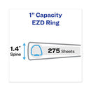 Heavy-duty View Binder With Durahinge And One Touch Ezd Rings, 3 Rings, 1" Capacity, 11 X 8.5, White