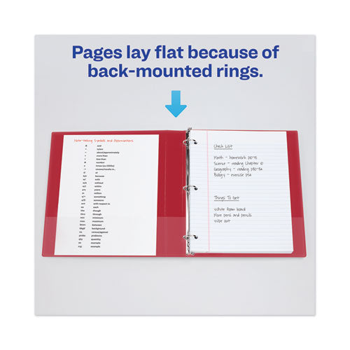 Heavy-duty View Binder With Durahinge And Locking One Touch Ezd Rings, 3 Rings, 3" Capacity, 11 X 8.5, Red