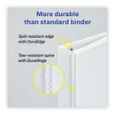 Heavy-duty Non Stick View Binder With Durahinge And Slant Rings, 3 Rings, 0.5" Capacity, 11 X 8.5, White, 4/pack