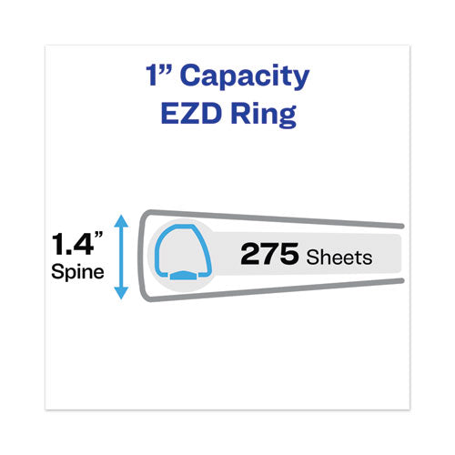 Heavy-duty View Binder With Durahinge And One Touch Ezd Rings, 3 Rings, 1" Capacity, 11 X 8.5, Chartreuse