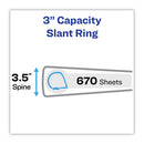 Heavy-duty Non Stick View Binder With Durahinge And Slant Rings, 3 Rings, 3" Capacity, 11 X 8.5, White, 2/pack