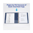 Heavy-duty View Binder With Durahinge And One Touch Ezd Rings, 3 Rings, 2" Capacity, 11 X 8.5, Navy Blue