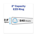 Heavy-duty View Binder With Durahinge And One Touch Ezd Rings, 3 Rings, 2" Capacity, 11 X 8.5, Navy Blue