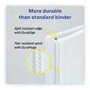 Heavy-duty Non Stick View Binder With Durahinge And Slant Rings, 3 Rings, 4" Capacity, 11 X 8.5, White, 2/pack