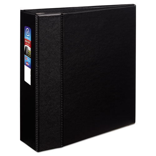 Heavy-duty Non-view Binder With Durahinge And Locking One Touch Ezd Rings, 3 Rings, 4" Capacity, 11 X 8.5, Black