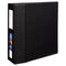 Heavy-duty Non-view Binder With Durahinge, Three Locking One Touch Ezd Rings And Spine Label, 4" Capacity, 11 X 8.5, Black