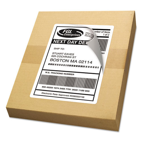 Shipping Labels W/ Trueblock Technology, Inkjet Printers, 5.5 X 8.5, White, 2/sheet, 25 Sheets/pack