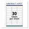 Easy Peel White Address Labels W/ Sure Feed Technology, Inkjet Printers, 1 X 2.63, White, 30/sheet, 25 Sheets/pack