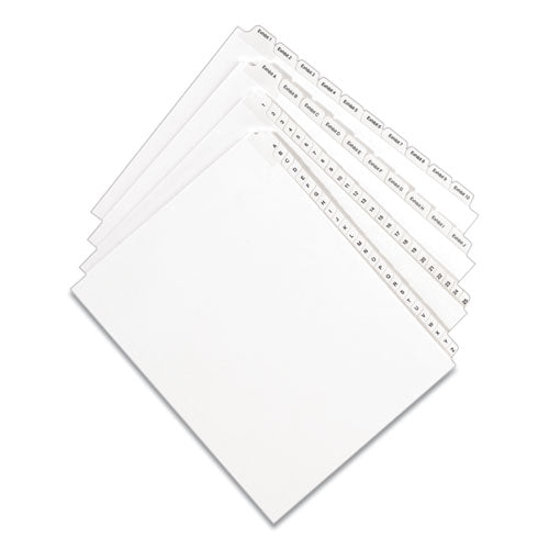 Preprinted Legal Exhibit Side Tab Index Dividers, Allstate Style, 26-tab, D, 11 X 8.5, White, 25/pack