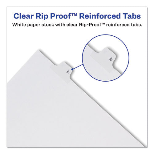 Preprinted Legal Exhibit Side Tab Index Dividers, Allstate Style, 26-tab, E, 11 X 8.5, White, 25/pack