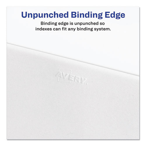 Preprinted Legal Exhibit Side Tab Index Dividers, Allstate Style, 26-tab, E, 11 X 8.5, White, 25/pack