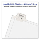 Preprinted Legal Exhibit Side Tab Index Dividers, Allstate Style, 26-tab, E, 11 X 8.5, White, 25/pack