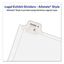 Preprinted Legal Exhibit Side Tab Index Dividers, Allstate Style, 26-tab, J, 11 X 8.5, White, 25/pack