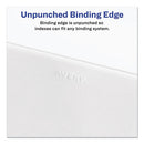 Preprinted Legal Exhibit Side Tab Index Dividers, Allstate Style, 26-tab, J, 11 X 8.5, White, 25/pack